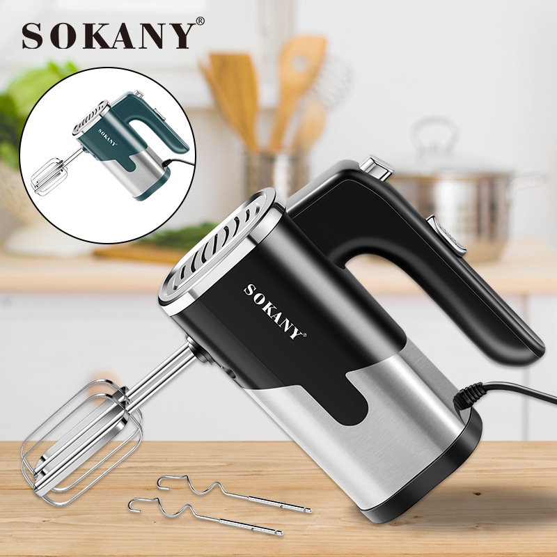 跨境新款SOKANY6621家用电动打蛋器烘焙全自动手持搅拌器清装详情图1