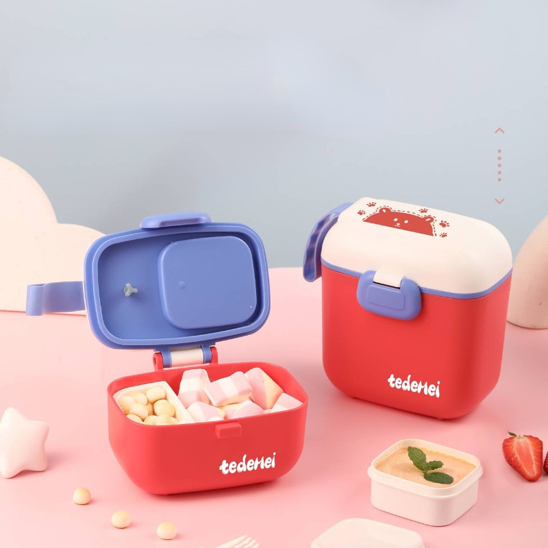 High-appearance-level factory wholesale infant formula boxes, portable hand-held sealed moisture-proof packaging boxes for going out, rice powder boxes, and complementary food details Picture