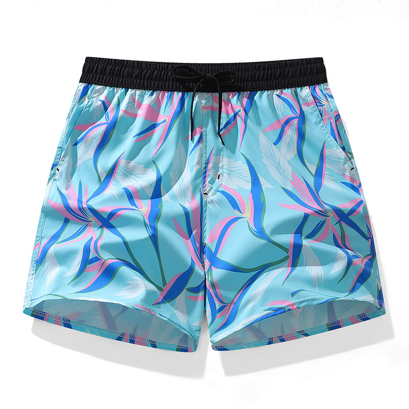 Cross-border printed shorts, couple beach pants, men's quick-drying loose European-sized casual shorts, seaside vacation men's underpants Specification image