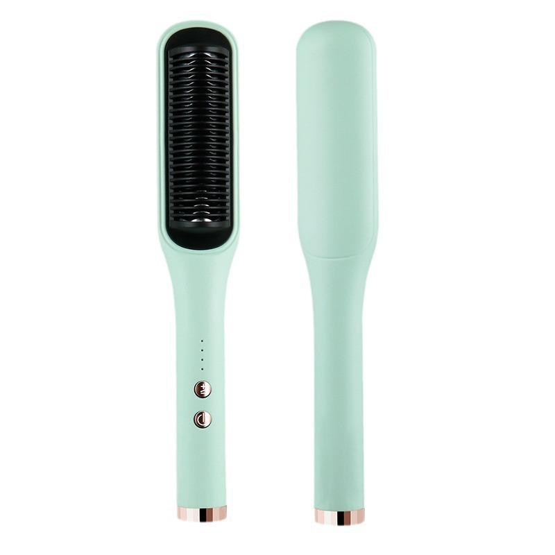 2024 Cross-Border New Portable Negative Ion Curling Iron Curling Iron Straight Hair Comb Lazy Straight Hair Curling Dual-Purpose Splint