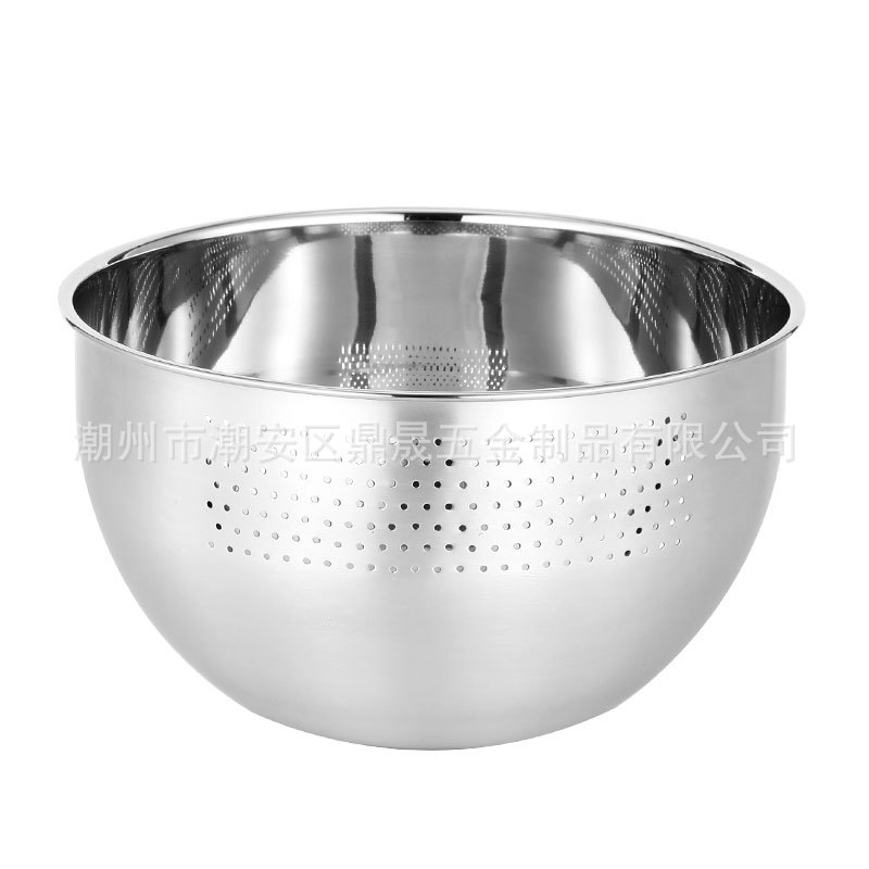 304加厚不/淘米器沥水篮白底实物图