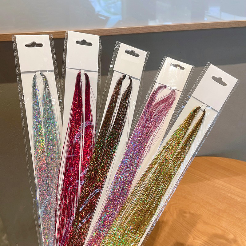 Braided hair color rope, wig thread, girls' seven-color hair tie, invisible and traceless hair extension color band, children's hair tie, dirty braid headwear details Picture