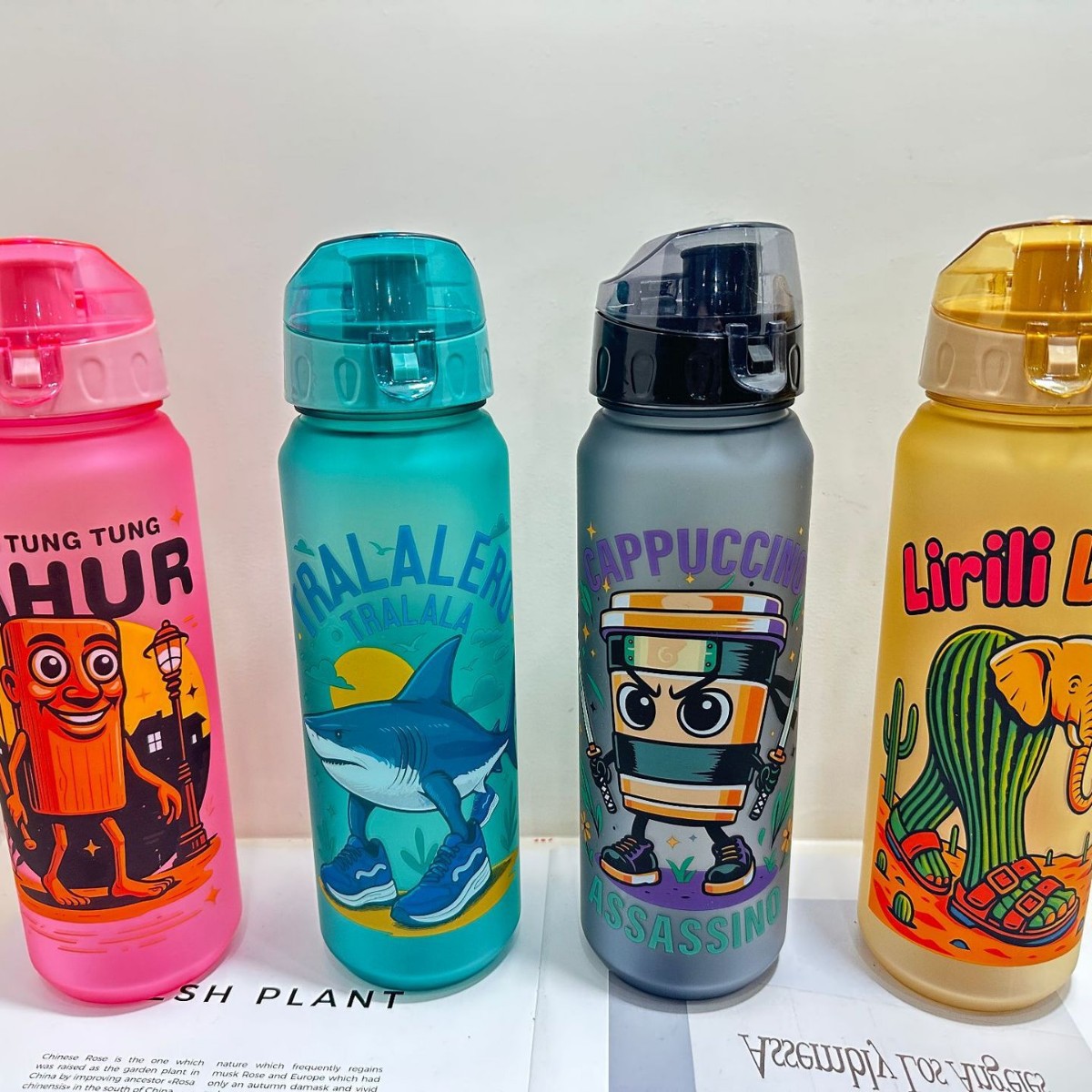 Wholesale of the best-selling "Shan Hai Jing" series water cups, children's water cups, bouncing LIDS, and student portable space cups on Amazon details Picture
