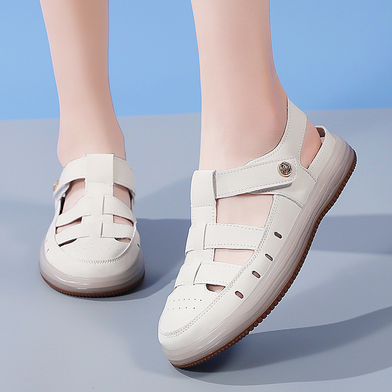 松糕拖鞋/洞洞鞋/crocs/凉鞋女士2024欧美/凉鞋女士夏季时尚百搭产品图