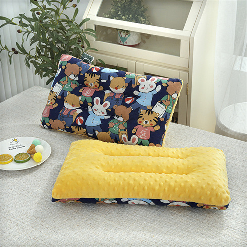 Wholesale of all-cotton cartoon children's pillow cores, baby bean pillow cores, washable kindergarten children's and adult pillows details Picture