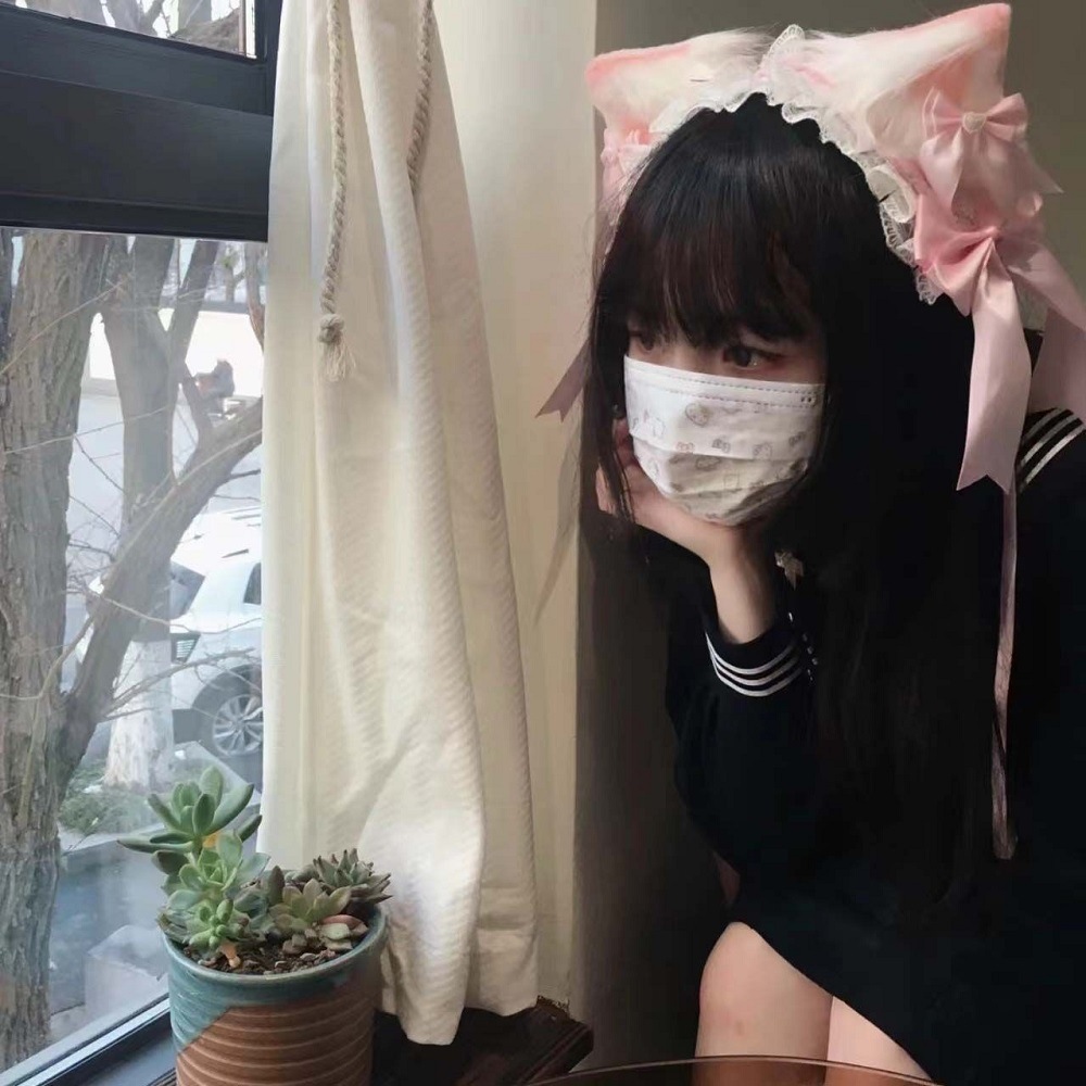 2D cat-ear hair band, Lolita headpiece, hair clip, cosplay comic exhibition Lolita hair band, maid beast ear hair accessory Specification image