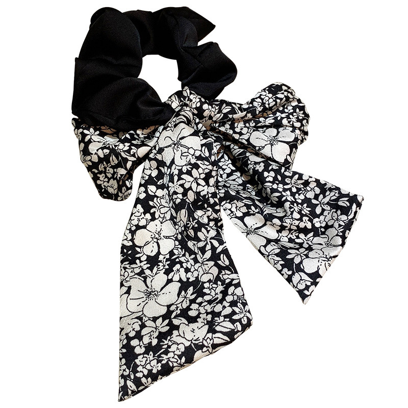 Headwear Bow Hair Accessories Simple White Deer With Low Ponytail Hair Lead Rope Female Hair Rope Streamer Large Hair Band Item Picture