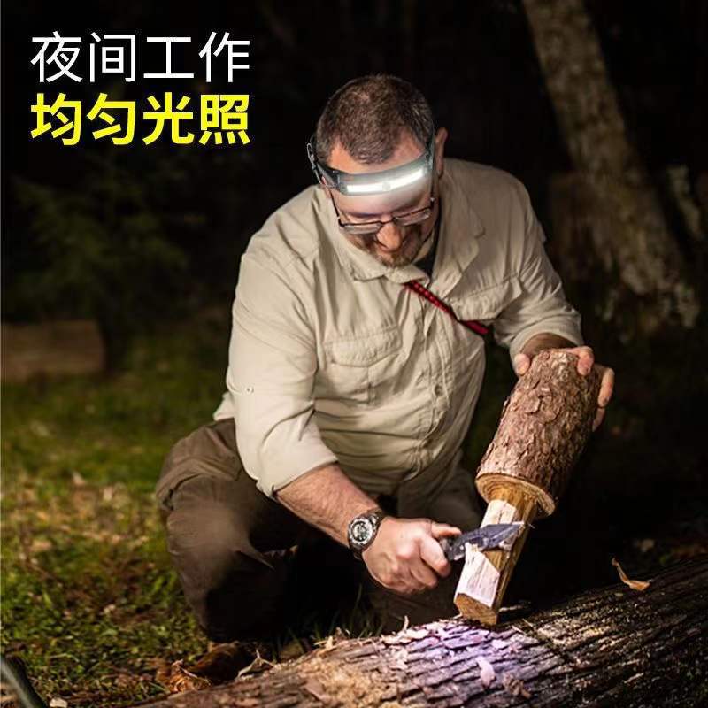 The new cross-border Amazon charging dual-light source sensor lamp is suitable for night running headlamps and camping floodlight sensor headlamps Application Scenario