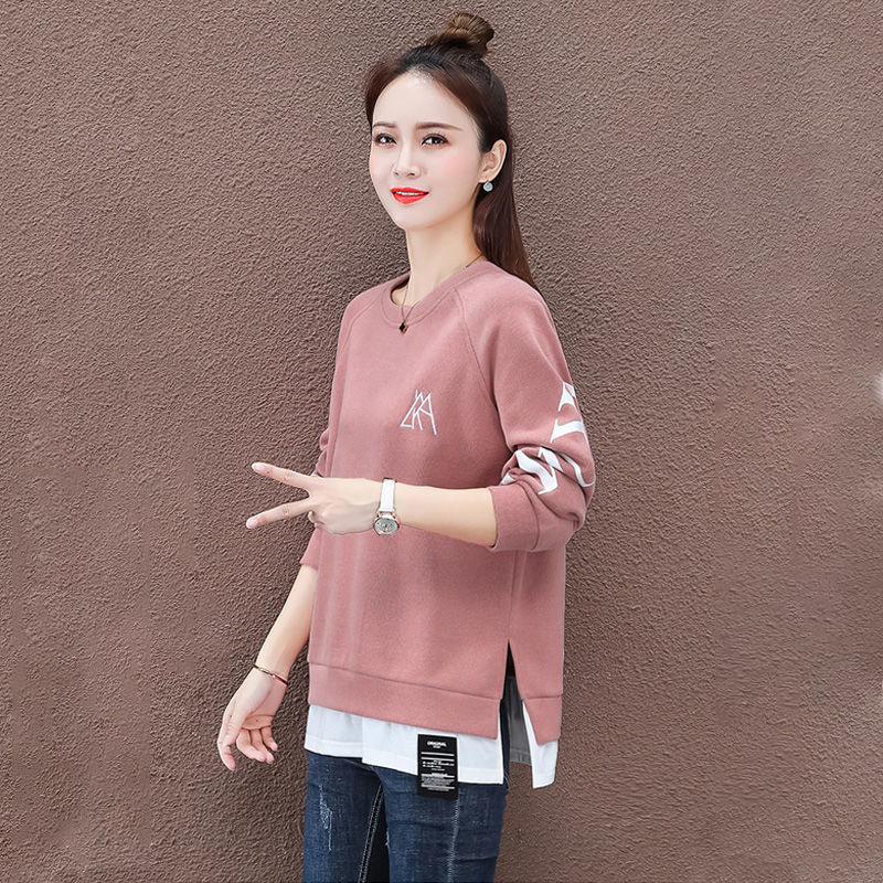 Two thin hoodies for women in the early autumn and winter of 2022, a new style of loose and slimming embroidered top for middle-aged people, a trendy outerwear Specification image