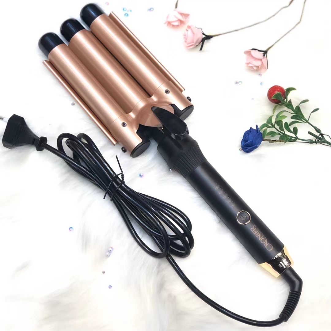 CRONIER CR-2025 Five Tube Curling Iron Water wavy egg roll Electric Curling iron Lazy Curling iron Specification drawing