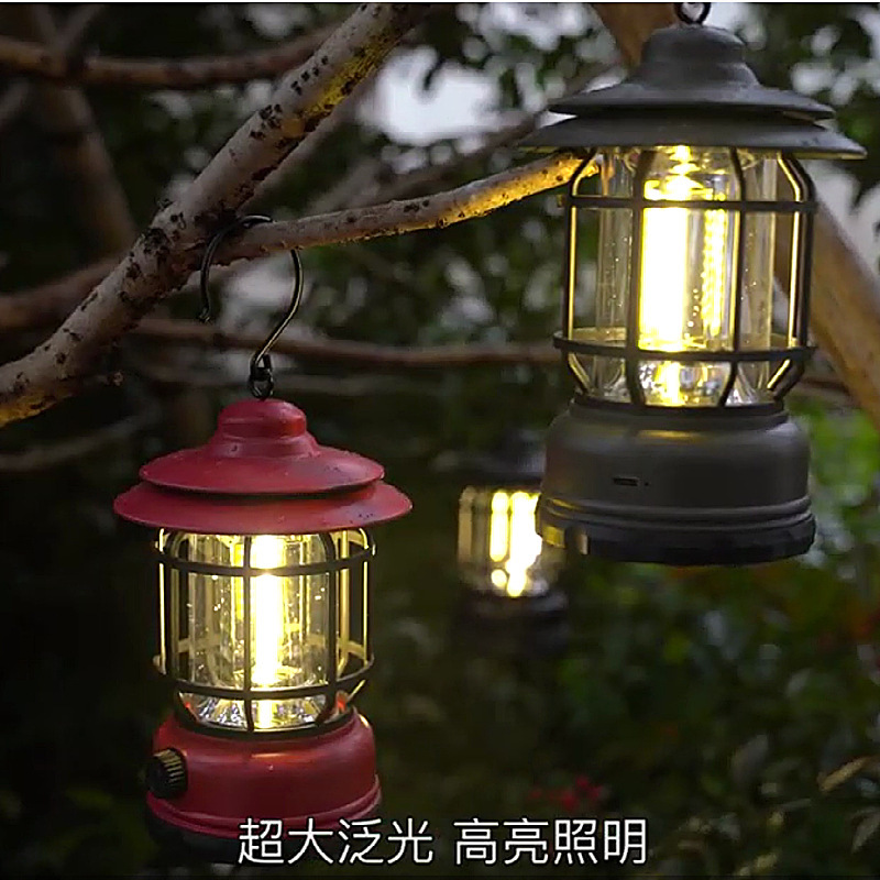 Outdoor camping charging lights, ambient lights, wireless mountain climbing and fishing, power failure emergency searchlights, tent led camping lights details Picture
