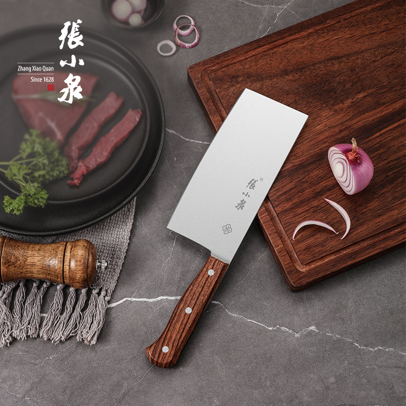 张小泉菜刀家用不锈钢切菜切片刀切肉刀具工具中式切菜刀详情图2