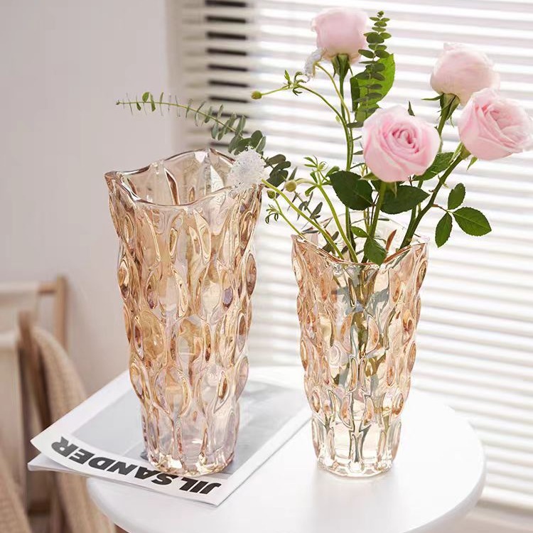 American lucid crystal glass vase, living room model room, hotel bedroom flower arrangement decorative vessel, display piece craftsmanship Application Scenario
