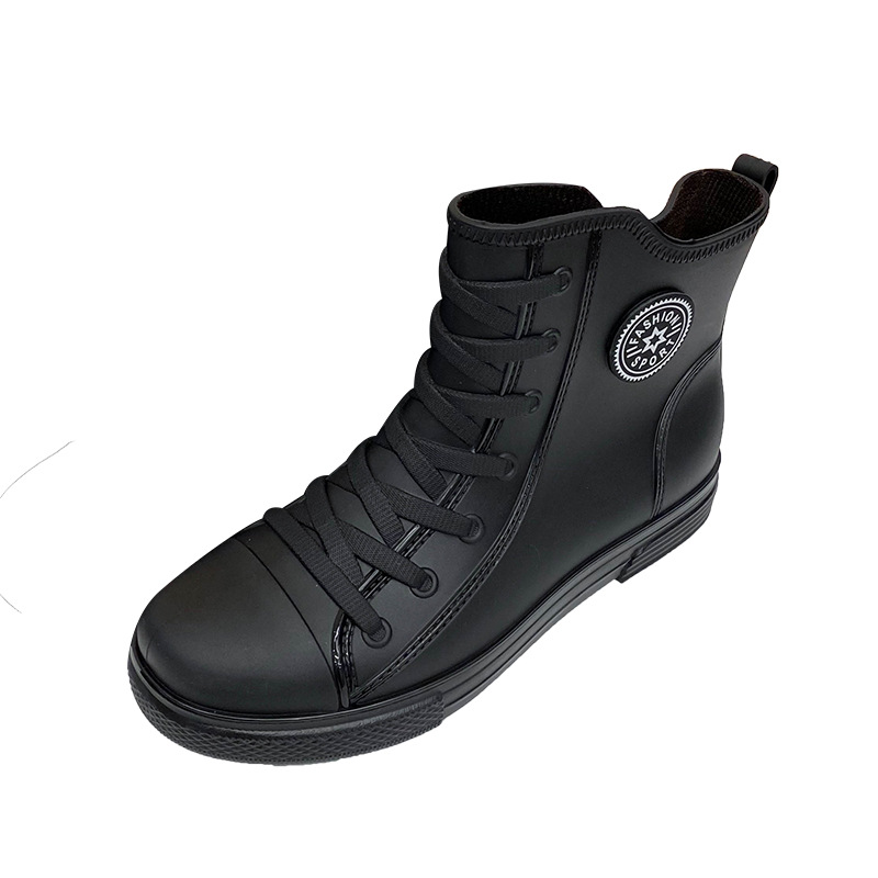 Fashionable men's rain boots, waterproof shoes, anti-slip rain boots, new short-top, popular Korean version, student casual, cross-border export Item Picture