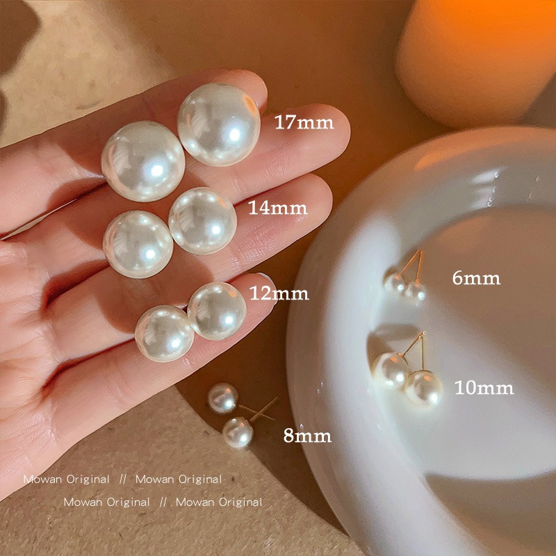 A light luxury, fashionable and retro 5-pair flower circle pearl earrings, a versatile and high-end earring for women. Wholesale details Picture