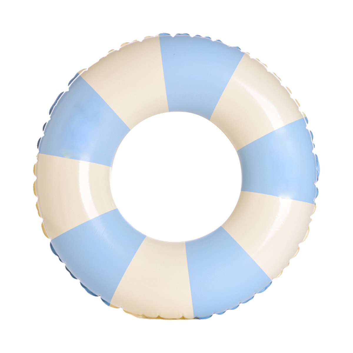 Summer new inflatable retro striped swimming ring, anti-rollover thickened PVC adult men's and women's armpit ring Item Picture