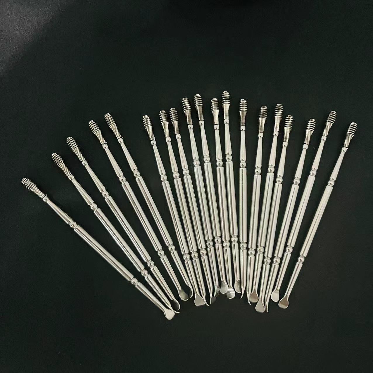 【 Zone 1-4 】 Popular dual-purpose ear scoops 100 per bucket 6400 per box. Dual-purpose ear cleaning tool. Double-headed ear scoops. Ear picking tool. Earwax remover. Adult and children's earwax remover details Picture