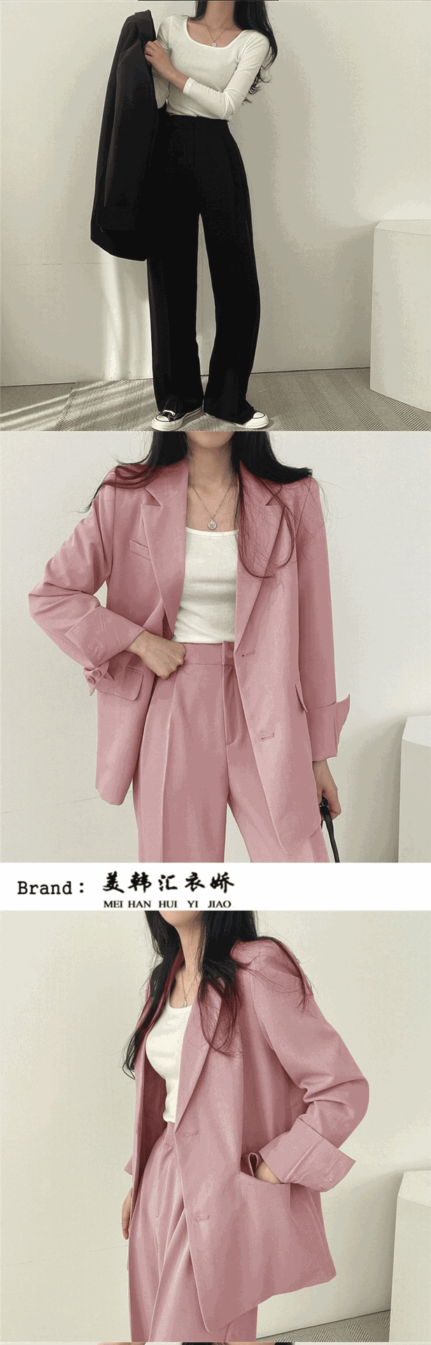 咖色西装外套女2023年春秋小个子炸街新款时尚l韩版休闲西服套装详情7