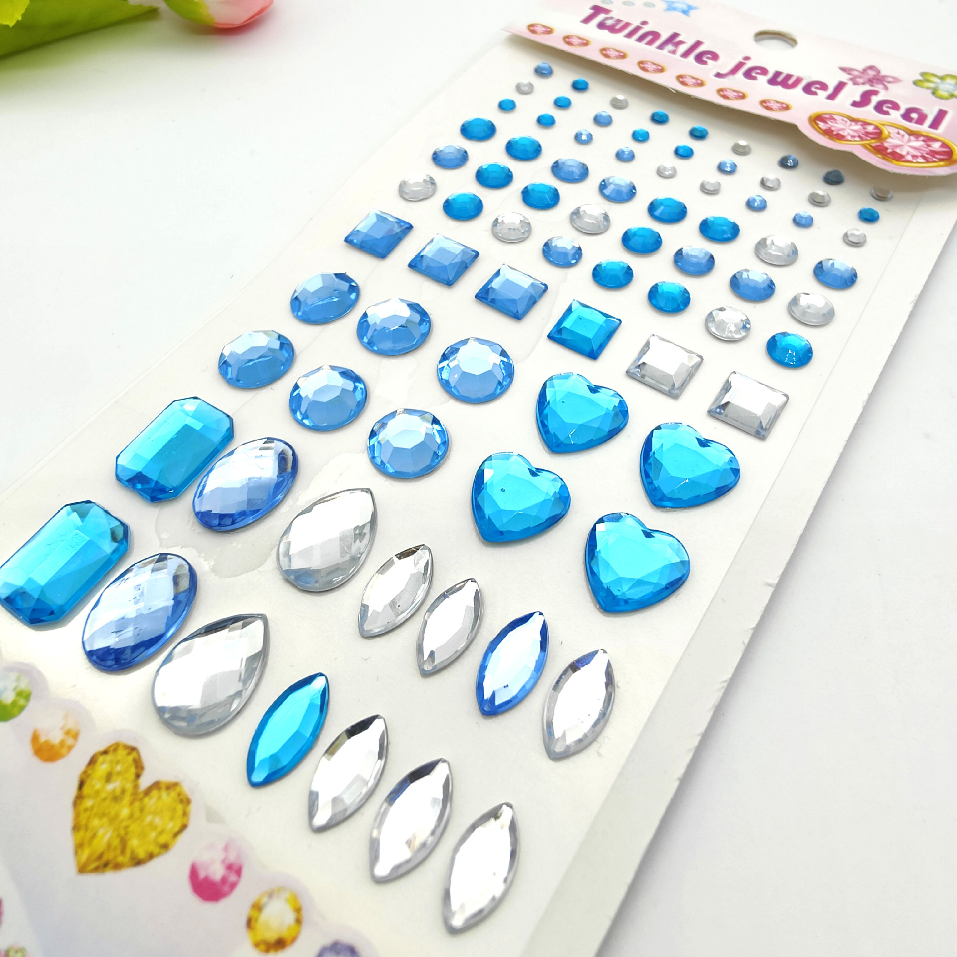 Children's gemstone stickers, crystal and diamond cartoon stickers, princess and girl 3d stereoscopic reward stickers, decorative toys Application Scenario