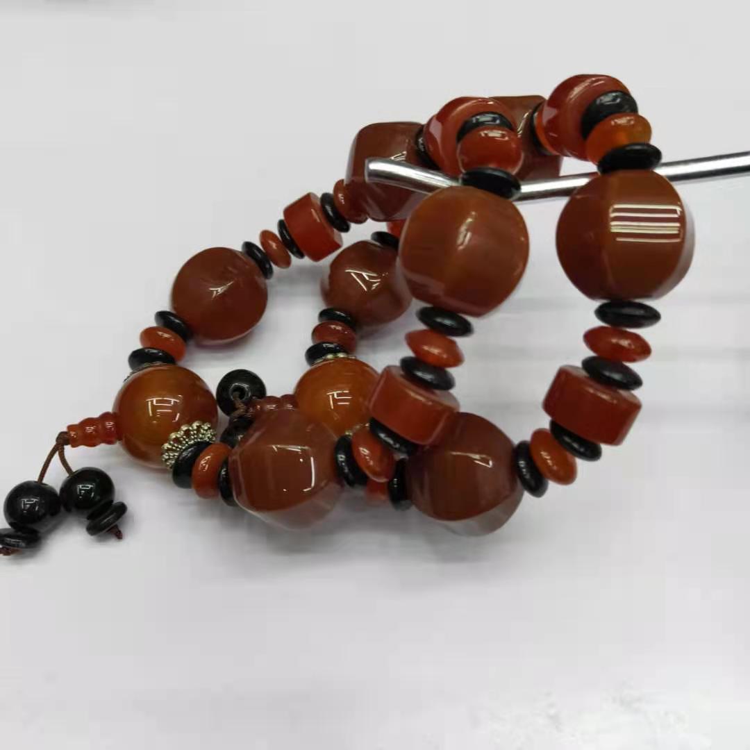 Guangshun Jewelry's new red agate lantern bead bracelet diy red agate Buddhist prayer bead bracelet manufacturer wholesale Item Picture