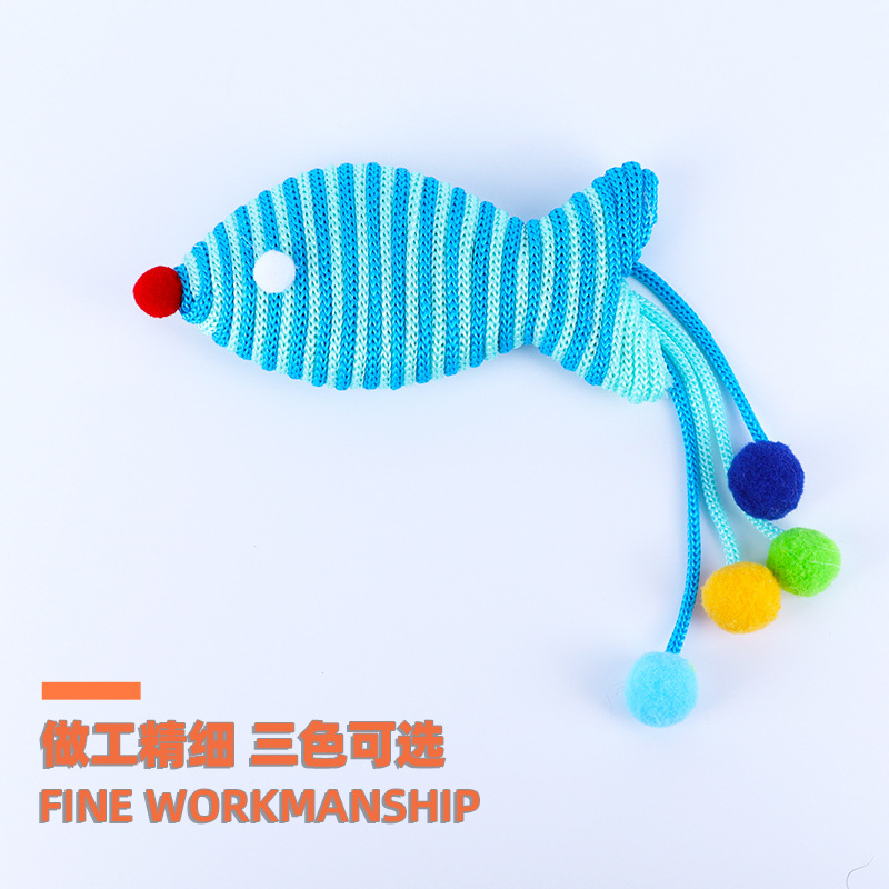 Cute tickle cat bite resistant automatic tickle cat health and safety pet cat toy nylon simulation goldfish factory direct sales Specification drawing