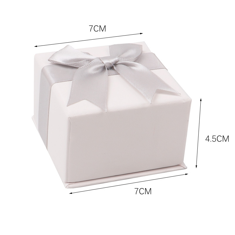 Bow Jewelry Packaging Box Ring Necklace Packaging Display Box Small Square Box Couple Ring Bracelet Box Wholesale Item Picture