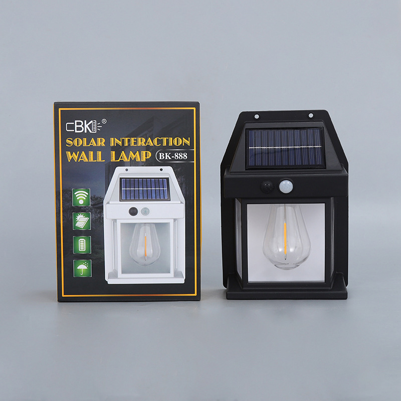 New Outdoor Solar Wall Light Outdoor Waterproof Tungsten Light Induction Garden Light Garden Villa Night Light Lighting Application Scenario
