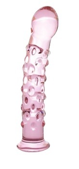 成人用品粉色女用水晶玻璃自慰器 仿真颗粒玻璃肛塞