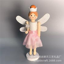 18CM new nutcracker Angel girl ornaments Christmas wooden decorations