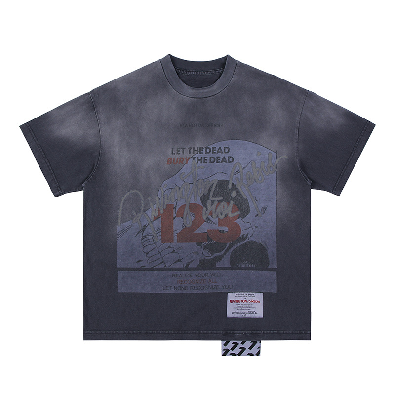 短袖/t恤男士短袖潮流/T恤/男装男士短袖潮流/衣服男士短袖潮流白底实物图