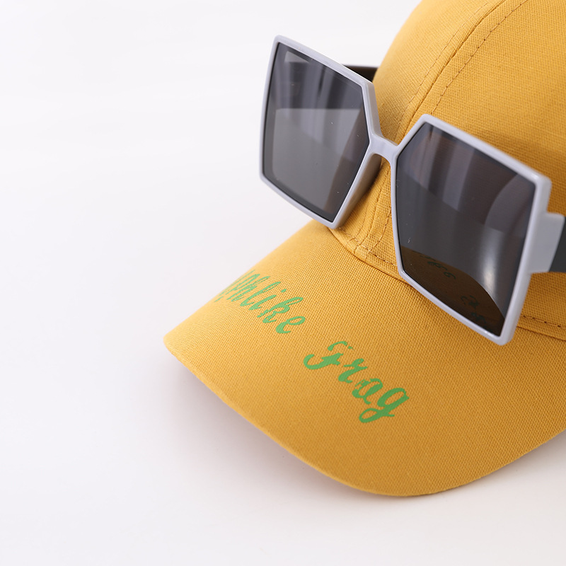 New Street Dance Super Cool Glasses Children's Baseball Cap Stage Cool Primary School Performance Hat Baby Cap Specification drawing