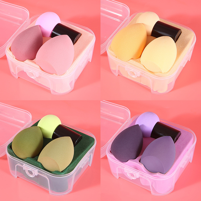 樱微美蘑菇头美妆蛋气垫粉扑套装葫芦粉扑鸡蛋盒套装包装遇水变大