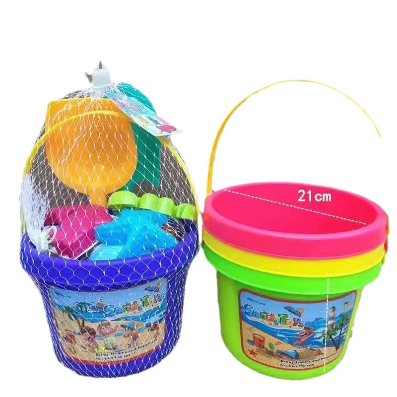 Wholesale beach toy bucket sets, toy shovel bucket sand model combinations, boys and girls playing with sand, digging sand and shoveling soil tools by the seaside Item Picture