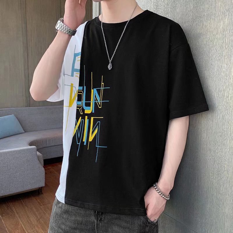 The 2023 new summer Instagram trendy five-and-a-half-sleeved T-shirt for men is a must-have. It's a casual, fashionable and versatile T-shirt that's going viral Specification image
