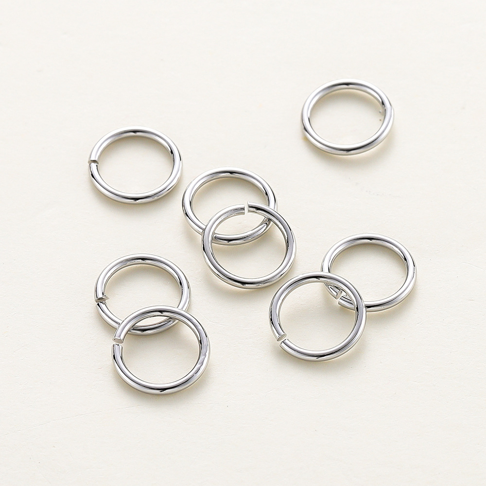 14K18k Copper Electroplating Color Preserving Real Gold Single Loop Open Loop Diy First Accessories Closed Flat Loop Connecting Ring Specification drawing