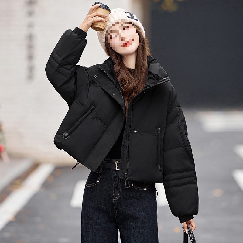 短款羽绒服女小个子冬装新款韩版时尚立领白鸭绒外套高端外套详情11