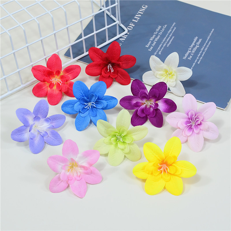 兰花头装饰仿真花舞蹈服花朵批发玫瑰花墙仿真花摆盘婚庆装饰绢花