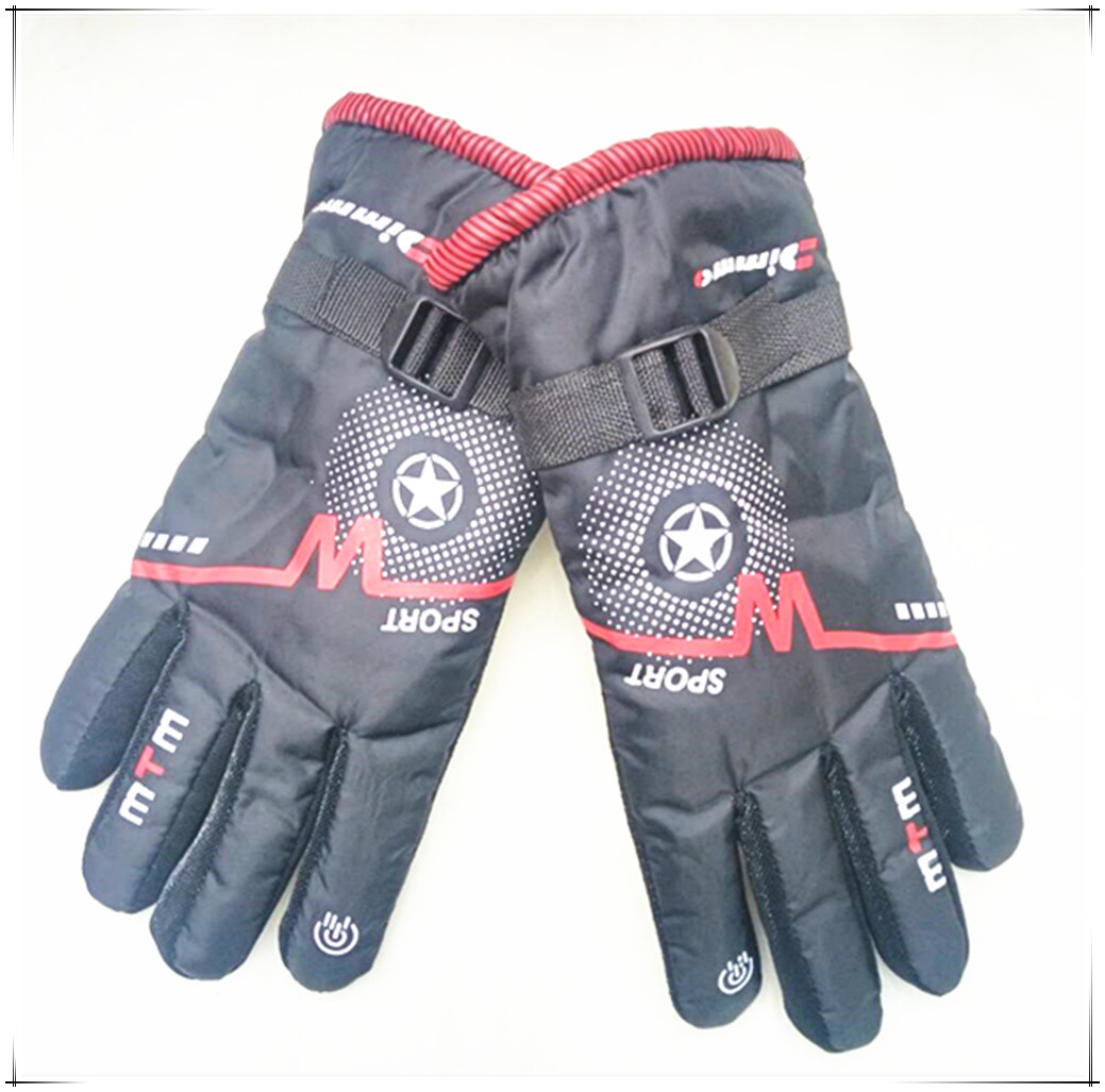Cross-border men's warm gloves, outdoor skiing, motorcycle and electric bike riding gloves, riding with fleece and thickened, wholesale Specification image