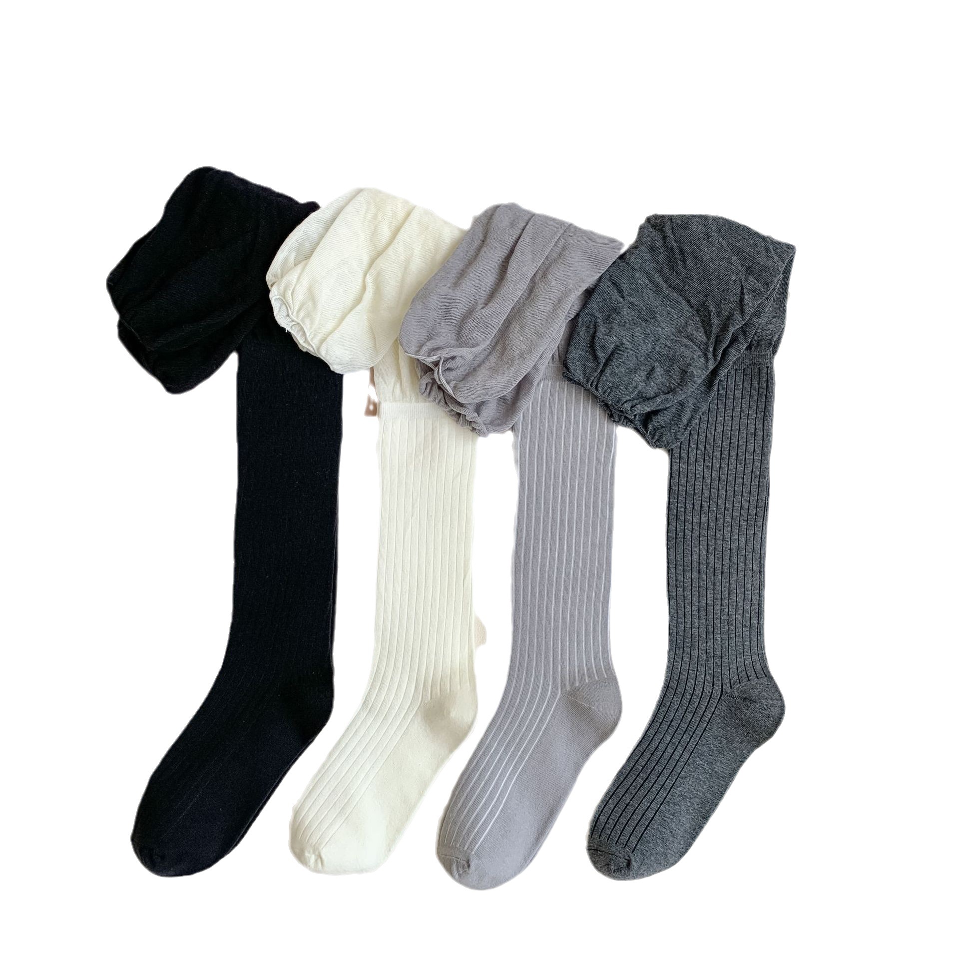 New Japanese JK autumn and winter thigh-high socks, school style, fashionable and simple, solid color socks that show slender legs, socks for women Item Picture