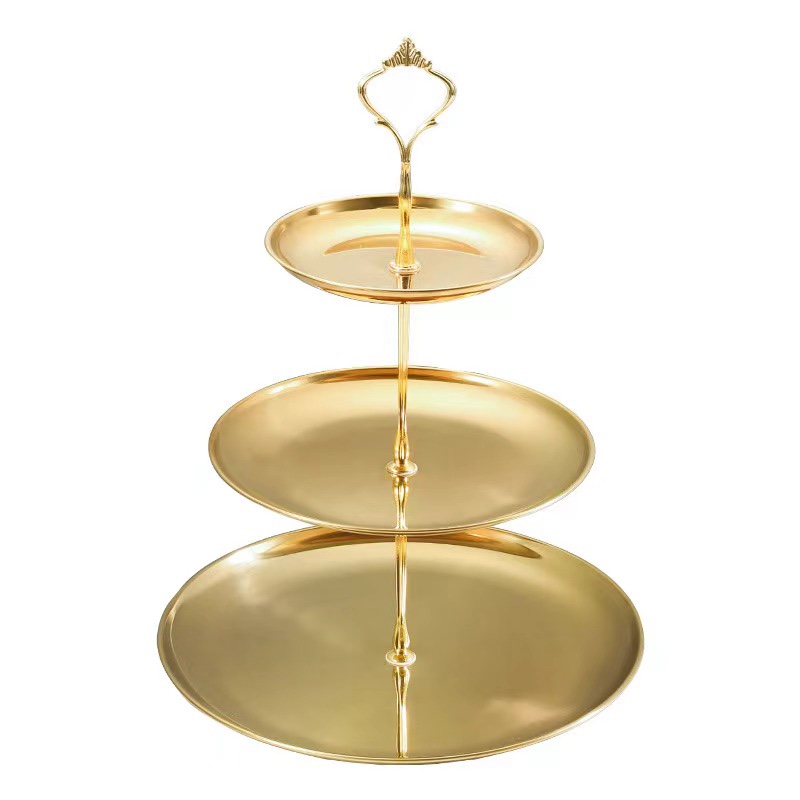 Cross-Border Explosive Fruit Plate Dessert Table 3-Layer Cake Rack Snack Tray Snack Candy Tray Living Room Display Rack Item Picture