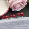 Cinnabar and purple clay ear studs, imperial clay fashionable men's and women's style ear studs factory direct sales live stream 925 Silver needle Specification image