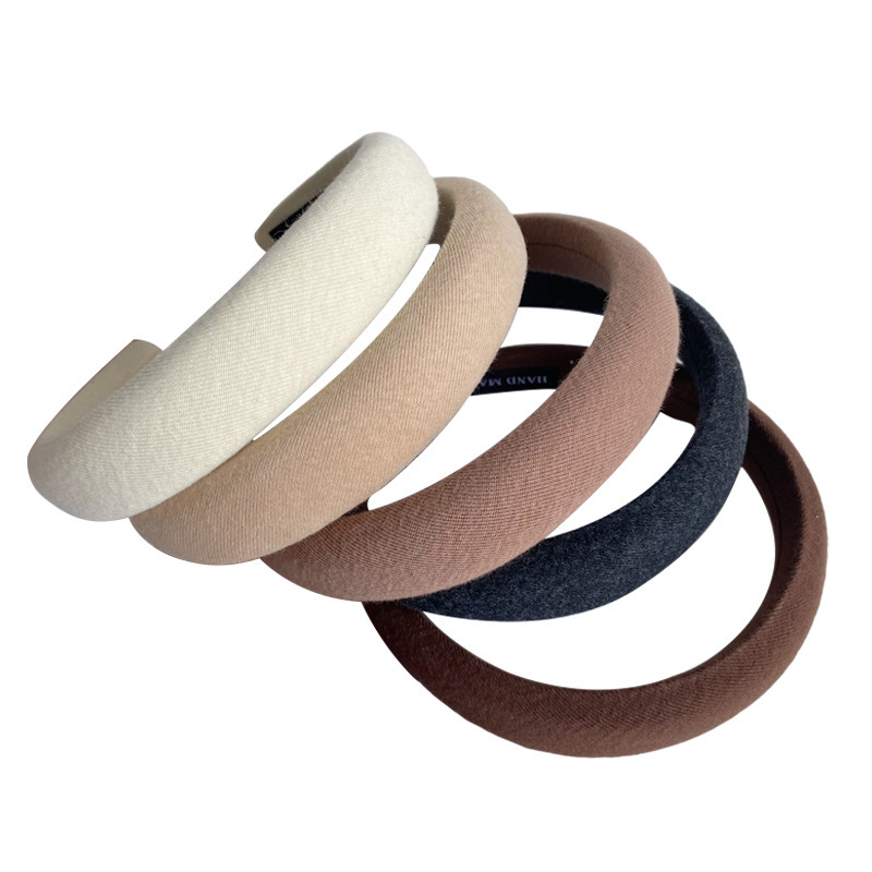 South Korea Autumn And Winter Hair Band Simple Ins Han Feng High Head Head Band Advanced Hair Accessories Hair Bundle Grottos Hair Card Wholesale Item Picture