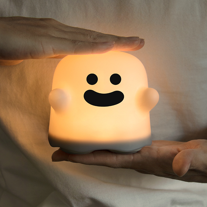 Creative Boo Ghost Nightlight Usb Charging Pat Timing Cute Simple Atmosphere Gift Bedside Companion Sleeping Lamp Specification drawing