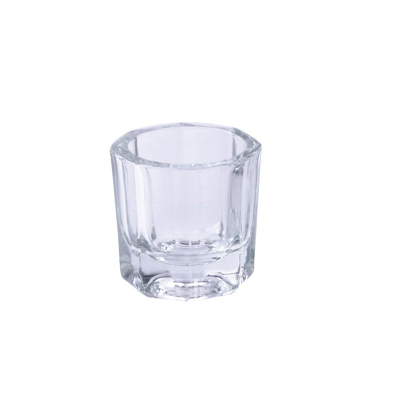 Nail care tools and supplies: crystal cups, octagonal polygonal glass cups, nail care glass cups, pen wash, transparent small cups Application Scenario