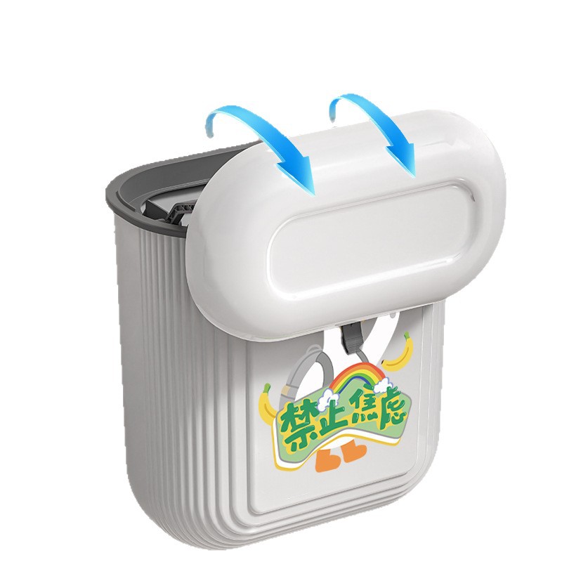 Household kitchen trash can hanging type, 2025 new model wall-mounted, no bending required, large-capacity bathroom kitchen waste paper basket Item Picture