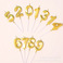 数字蜡烛镀金歌剧院数字蜡蛋糕插件周岁生日派对金色立体数字蜡烛图