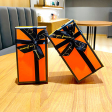 高档橙色轻奢风礼品袋生日创意精美钥匙扣礼盒高级感ins送女朋友