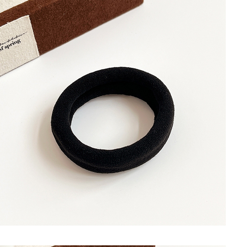 加粗高弹力无缝接马尾头绳耐用不伤发丸子头发绳百搭基础款毛巾圈详情13