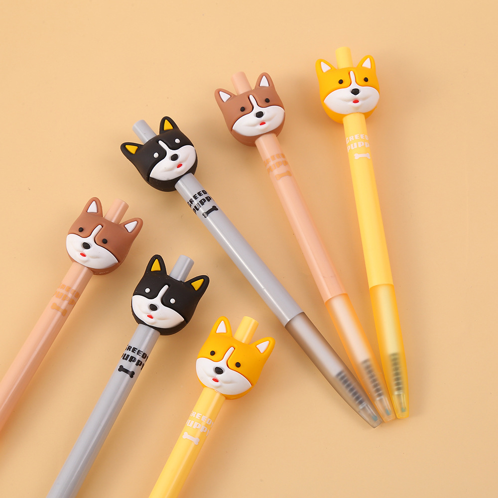 Zongfan Stationery ZF2893 Corgi Press Gel Pen, Mechanical Pencil, Eternal Pencil, Student Exam Black Gel Pen Application Scenario