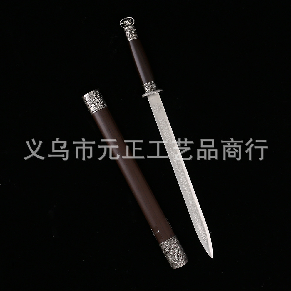 12寸龙泉工艺宝剑七宝银龙剑礼品剑儿童玩具短剑旅游景点